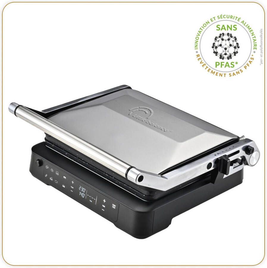 Little Balance 8734 Elektronische grill PFAS vrij 2000 Watt 5 programma's groot grill oppervlak