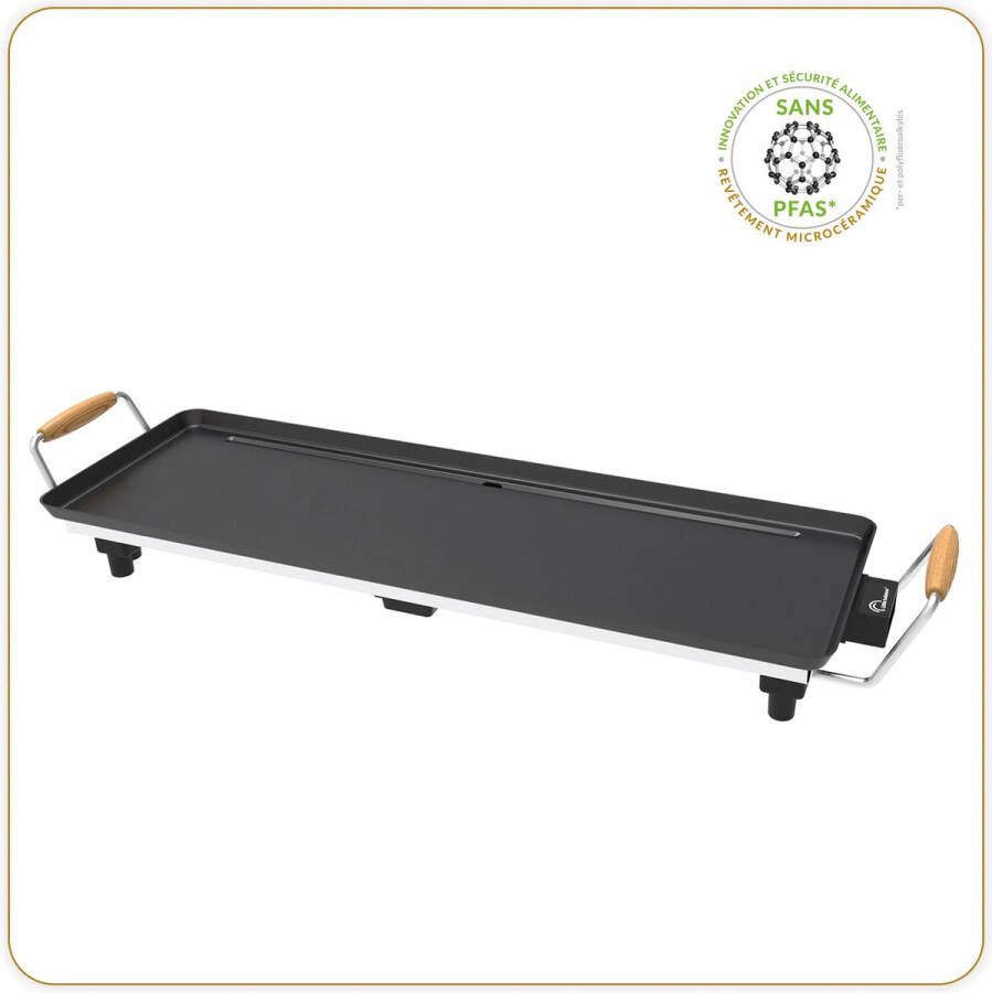 Little Balance 8741 XL Teppanyaki bakplaat grillplaat 1800 Watt 70 x 23 cm PFAS vrij 8 personen