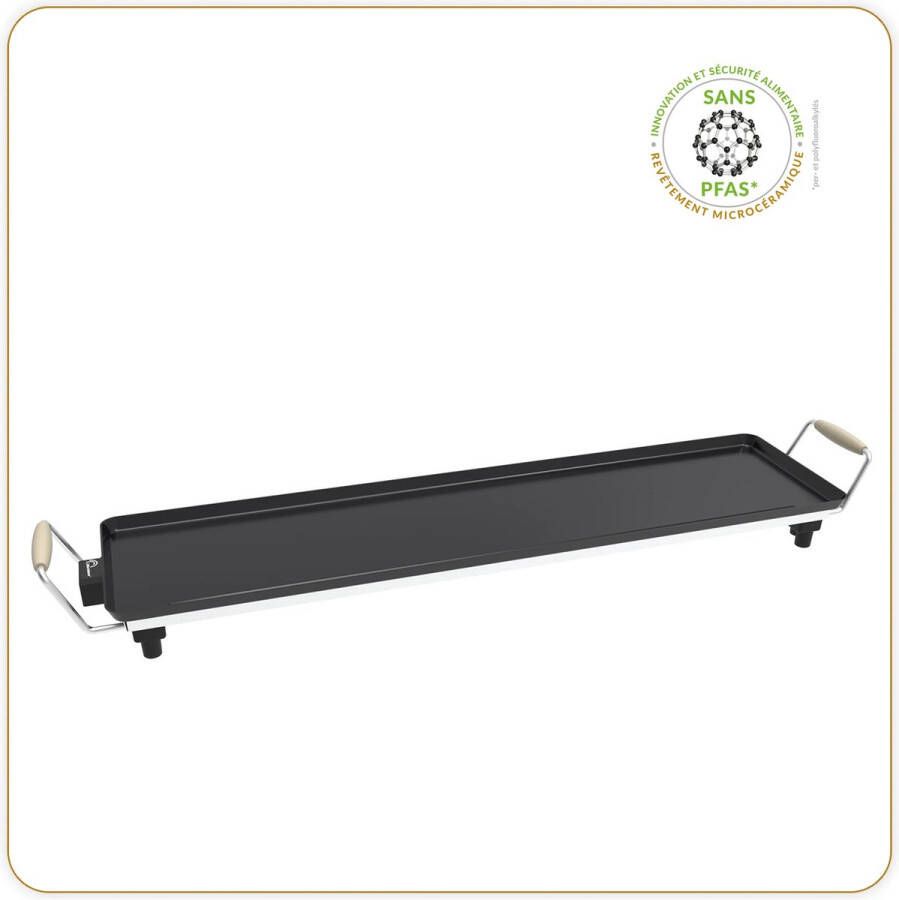 Little Balance 8742 XL Teppanyaki Bakplaat grillplaat 2000 Watt 90x23 cm PFAS vrij 10 personen