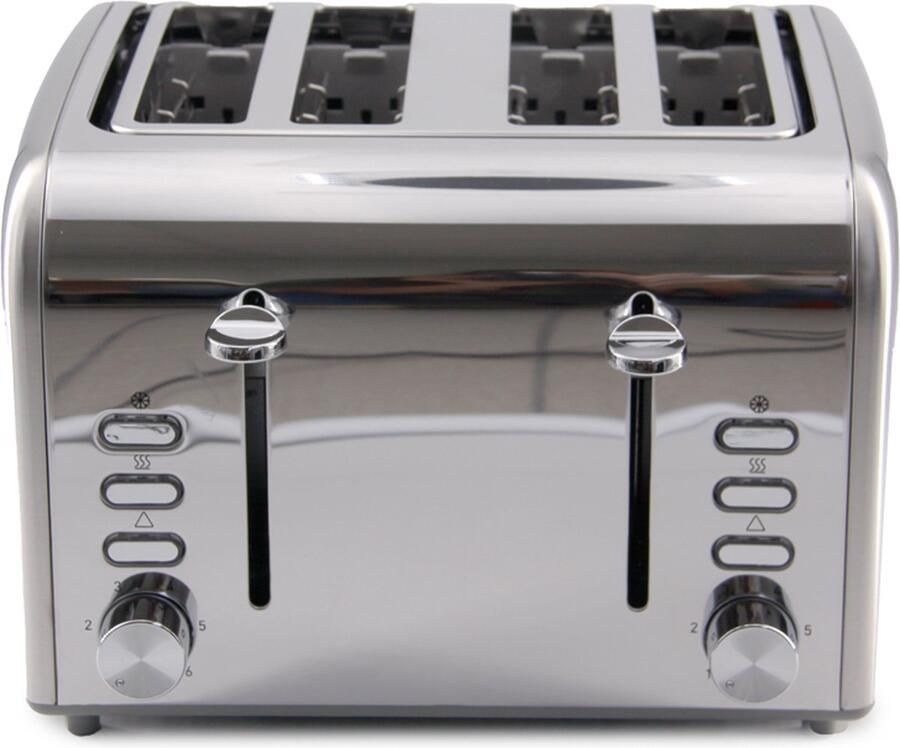 Little Balance 8698 Broodrooster 4 sleuven 1600 Watt RVS Aluminium