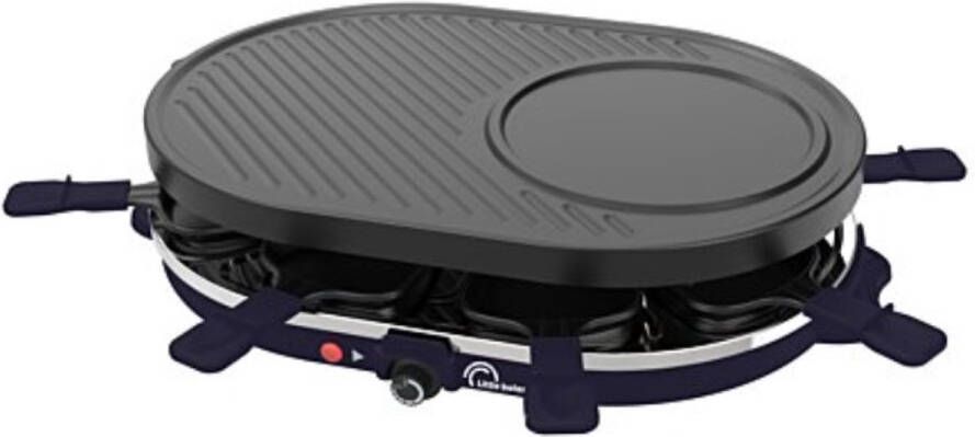 Little Balance Raclettemachine Multi kaas 1200 W 8 personen Afneembare grill crêpe Nachtblauw