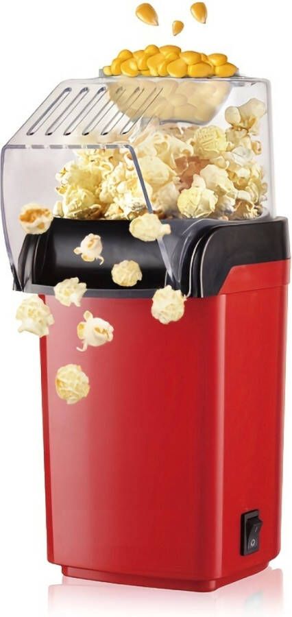 Livano Popcornpan Popcorn Machine Popcornmakers Mini Popcorn Machine Rood - Foto 1