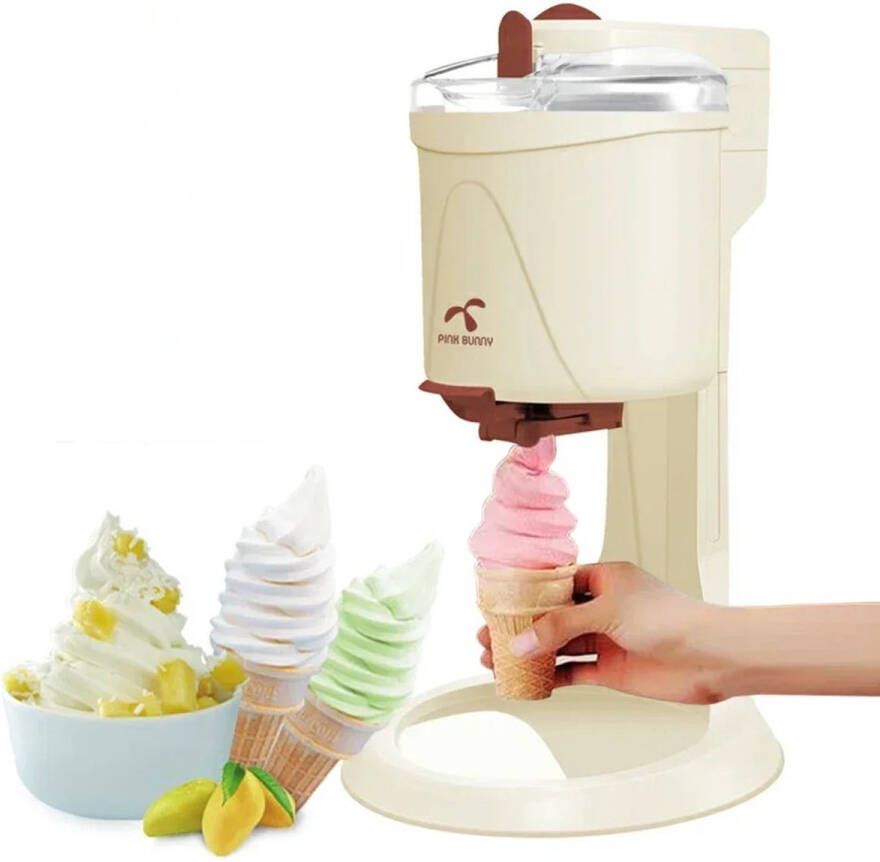 Livetastic Ijsmaker Electrische Ijsmachine IJshoorntjes Softijs Design Voor Thuis Kinderen 10 minuten Zelfmaken Zelfvriezend 1000ml capaciteit ABS behuizing