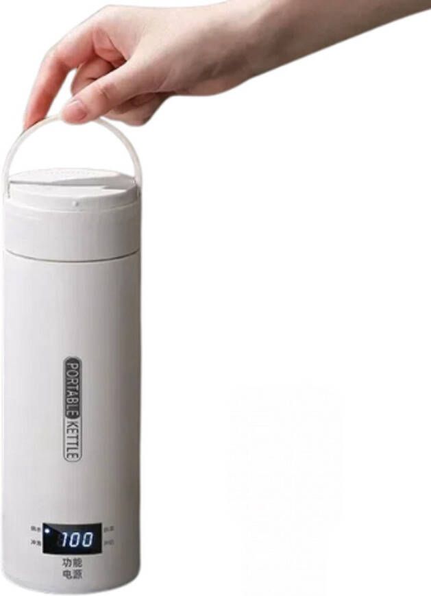 Livetastic Waterkoker Draagbaar To go Voor onderweg Lekvrij 500 ml Intelligent Digitaal Display Temperatuurregeling met vier segmenten 45°-100°