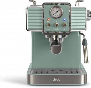 Livoo Art de Vivre van Retro Look Espresso machine 15 bar (mint) groen