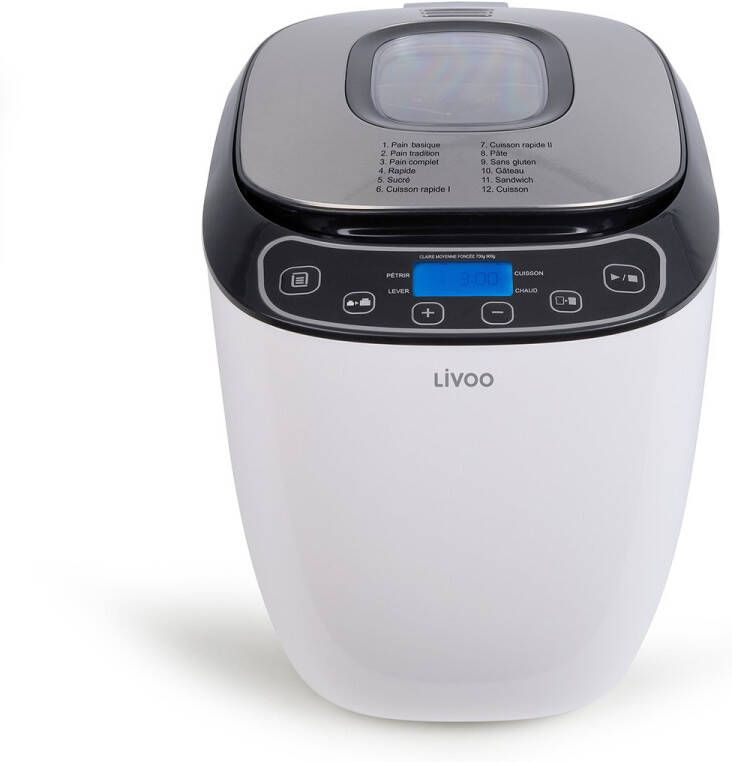 Livoo broodbakmachine 0.9kg 550w wit dop218 - Foto 2