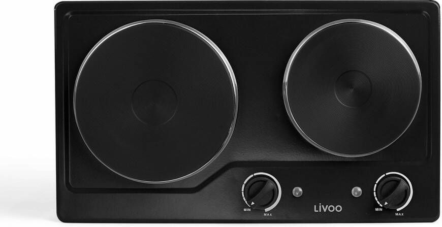 Livoo 2 pits elektrisch fornuis 2500w zwart doc168n