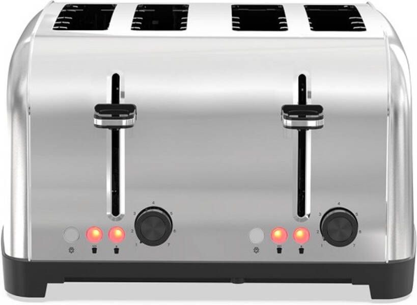 Livoo feel good moments Livoo Broodrooster – 4 Sleuven – 1500-1700W – RVS – Retro Design – Grijs