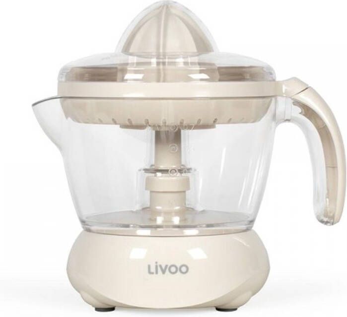 Livoo feel good moments Livoo Elektrische Citruspers – 25W – 700 ml – 2 kegels – Automatische start – Crème