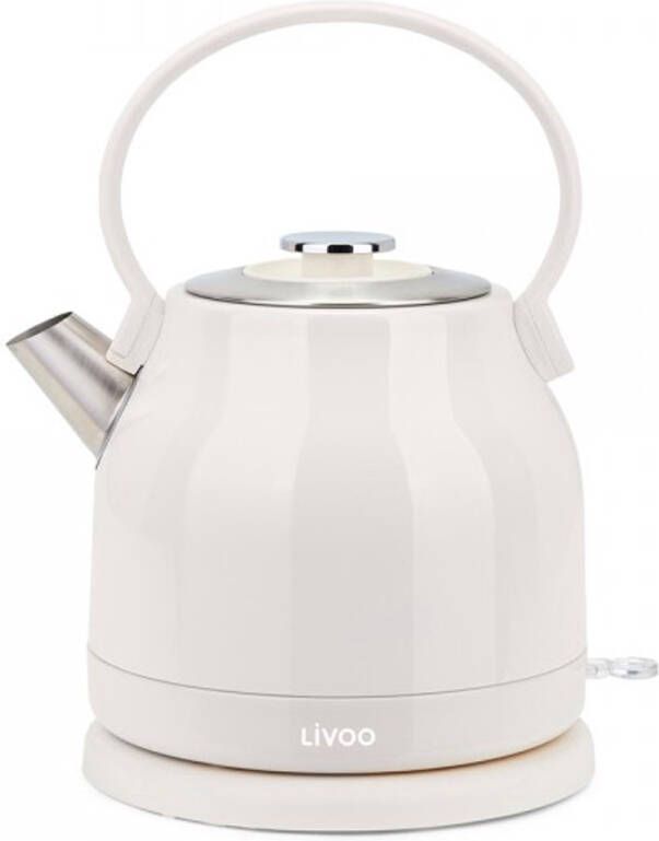 Livoo feel good moments Livoo Retro Waterkoker – 1 5L – 2200W – RVS – Crème