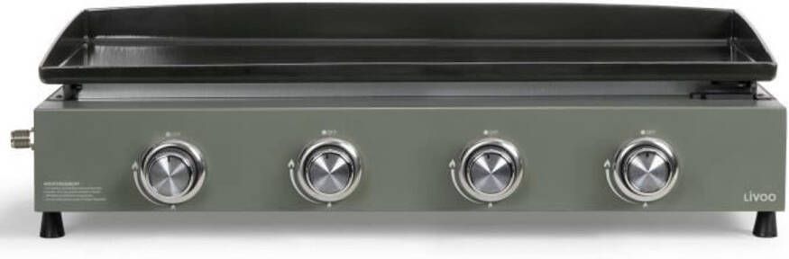 Livoo Gasgrillplaat DOC325 4 branders Groen Zwart