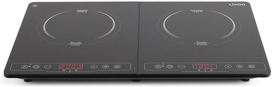 Livoo DOC236 Dubbele inductiekookplaat 22 cm van 60 ° tot 240 ° Zwart