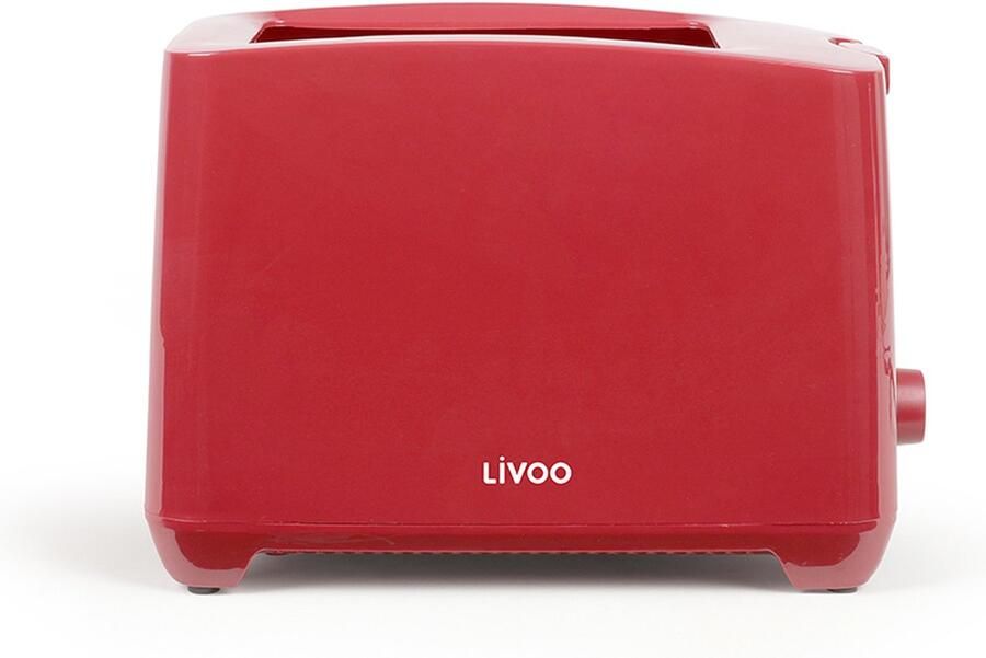 Livoo DOD162RC broodrooster 2 snede(n) 750 W Rood