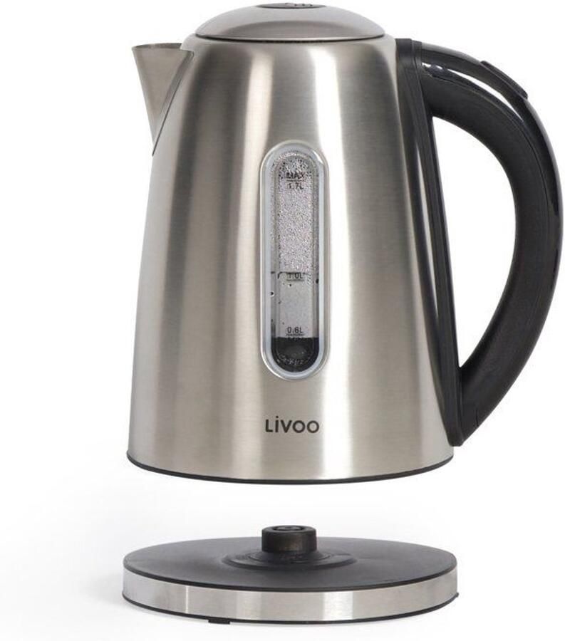Livoo Waterkoker DOD195 2200 W 1 7 L 360° draaibare voet Roestvrij staal