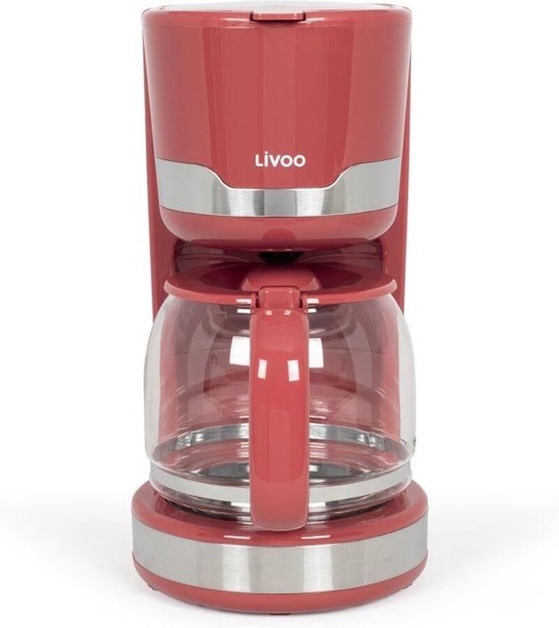 Livoo Elektrisch koffiezetapparaat DOD201RC 1000 W 1 5 L 12 tot 14 kopjes Chilirood