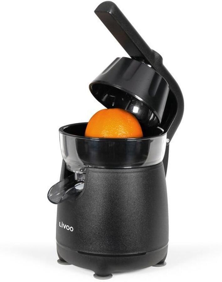 Livoo Elektrische citruspers met handvat DOD211N 120 W 1 grote en 1 kleine perskegel Zwart