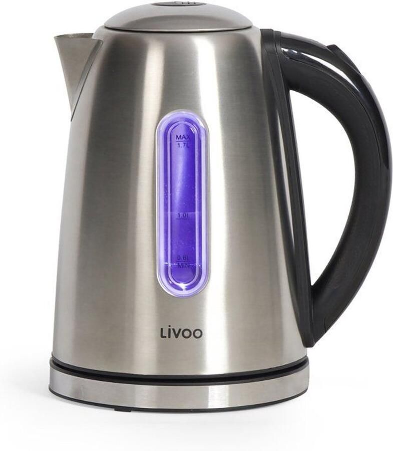 Livoo Waterkoker DOD195 2200 W 1 7 L 360° draaibare voet Roestvrij staal