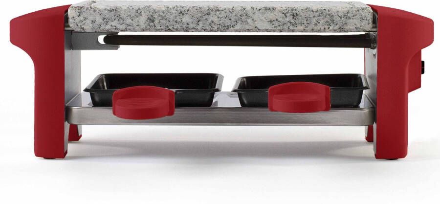 Livoo DOC156RC Raclettemachine 2 personen 350W Afneembare granieten bak Antislipvoetjes Chilirood