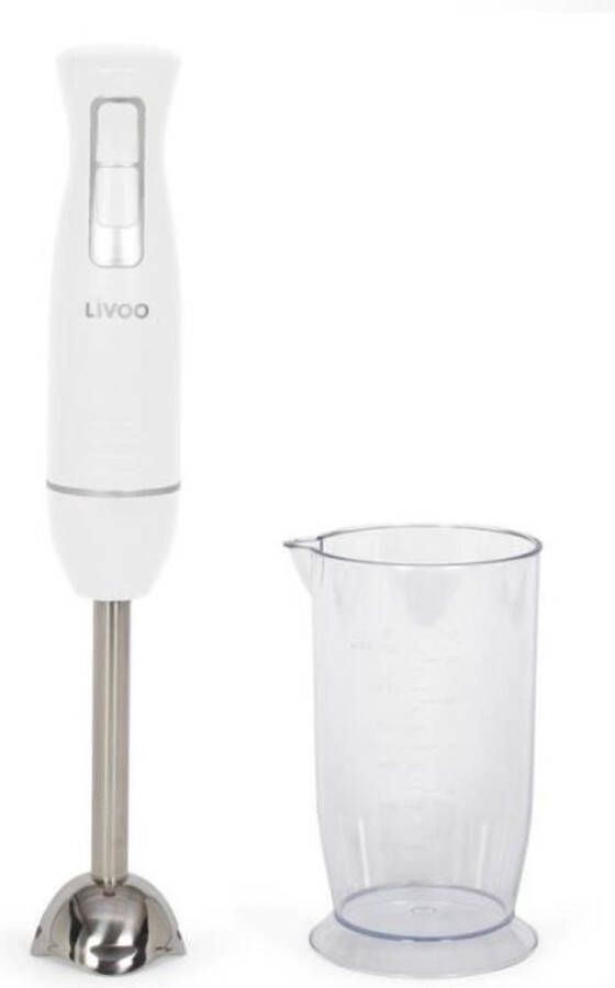 livoo Staafmixer met kom DOP245W 400 W 2 snelheden Wit