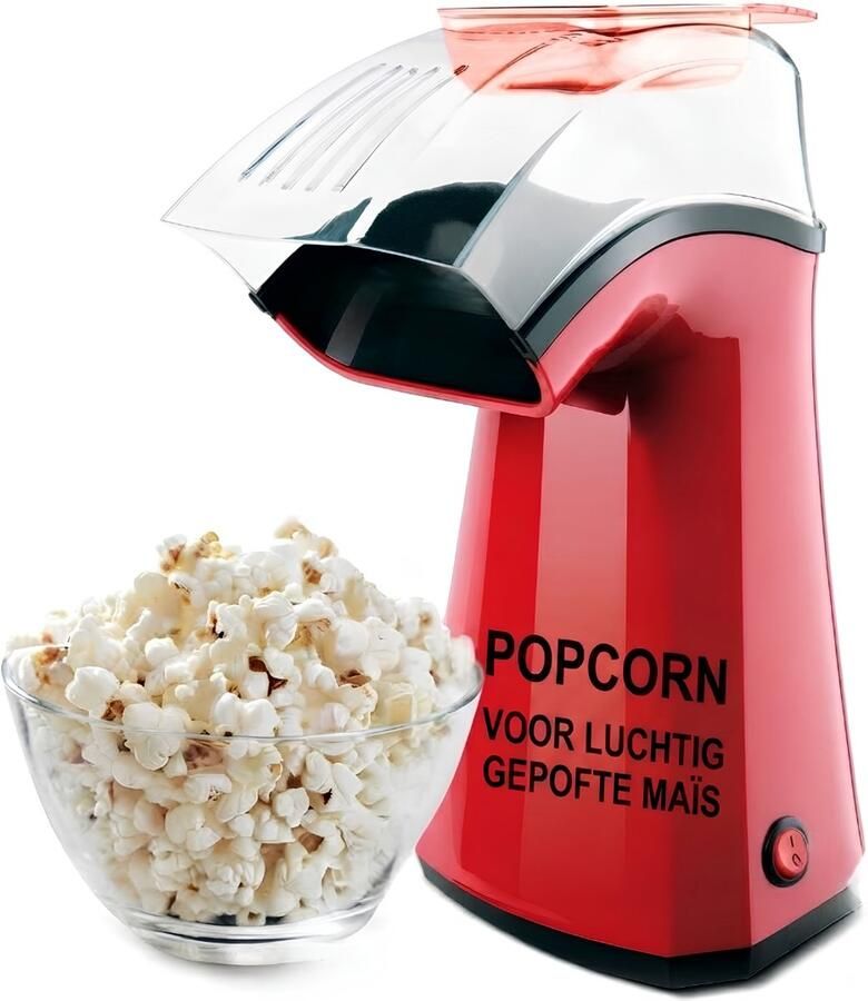 LNMsolutions Popcorn Machine Popcornmaker Popcorn Maker Rood 24cm x 22cm x 14cm