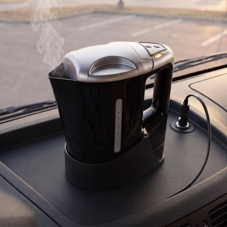 Lomera Waterkoker 24 Volt Reiswaterkoker Auto Waterkoker voor Vrachtwagen Elektrische Waterkoker Camping Waterkoker Draagbare Waterkoker voor Camper Waterkoker voor Caravan Waterkoker voor Boot