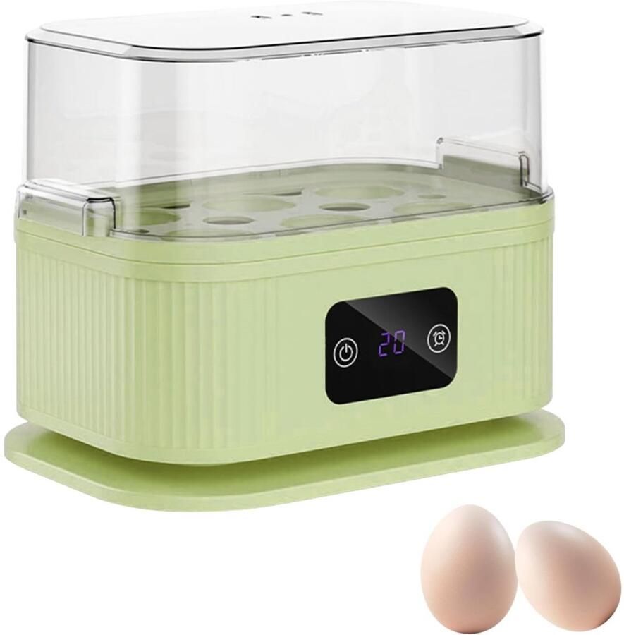 Longziming -Elektrische Eierkocher Eikoker Multifunctioneel Stoofapparaat Digitale LED Timer Automatische Uitschakeling Polypropyleen Compact Ontwerp Veilig Voor Gezinnen 6 Eieren 1 Stuk