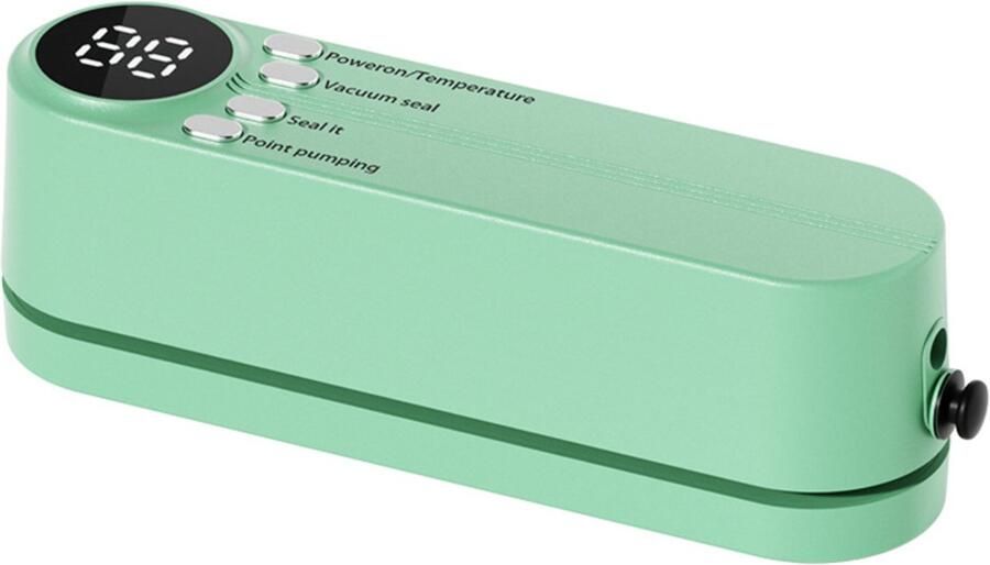 Longziming -Mini Vacuümmachine – 60 KPA Herlaadbare Vacumeermachine met 3 Temperatuurniveaus voor Voedselbewaring Kamperen en Reizen