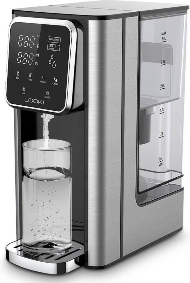 Looki Heetwaterdispenser 3.0L 2600W Touch Display Melkfunctie Warm waterdispenser Instant Waterkoker Heetwatertap - Foto 1