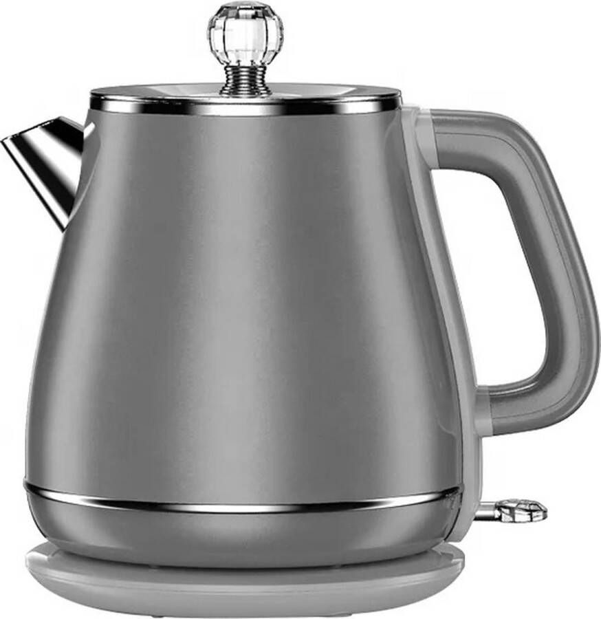 Lordani Luxe Waterkoker Retro 1 8L Vintage 1800W RVS Zilver