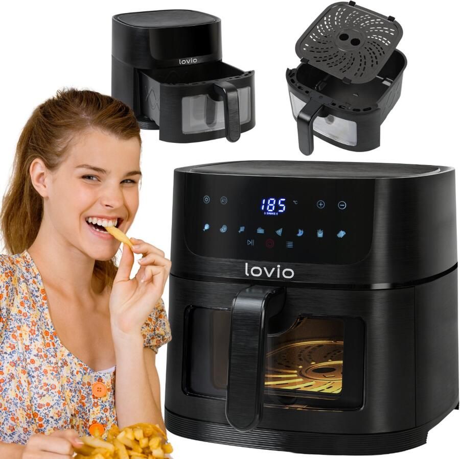 Lovio™ Lovio PureFry XL Heteluchtfriteuse WiFi-bewerkbaar 6L Touchscreen