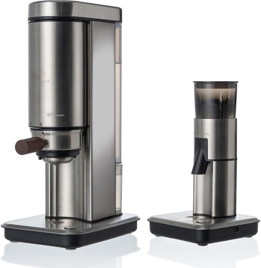 LunaSea LunaPress & LunaGrinder Espressomachine Koffie Grinder Coffee Grinder Koffiemolen Electrisch Boiler Pressure Technology Pistonmachine RVS Inclusief Ontkalkingstabletten