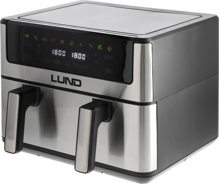 Lund 2600 Watt 10 Liter XL Air Fryer Heteluchtfriteuse (10 Programma's)