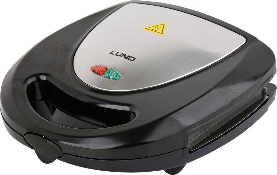Lund professional 3 in 1 contactgrill wafelijzer en tosti ijzer Tosti apparaat Grillplaten Wafelplaten Klassiek model 760W Zwart zilver