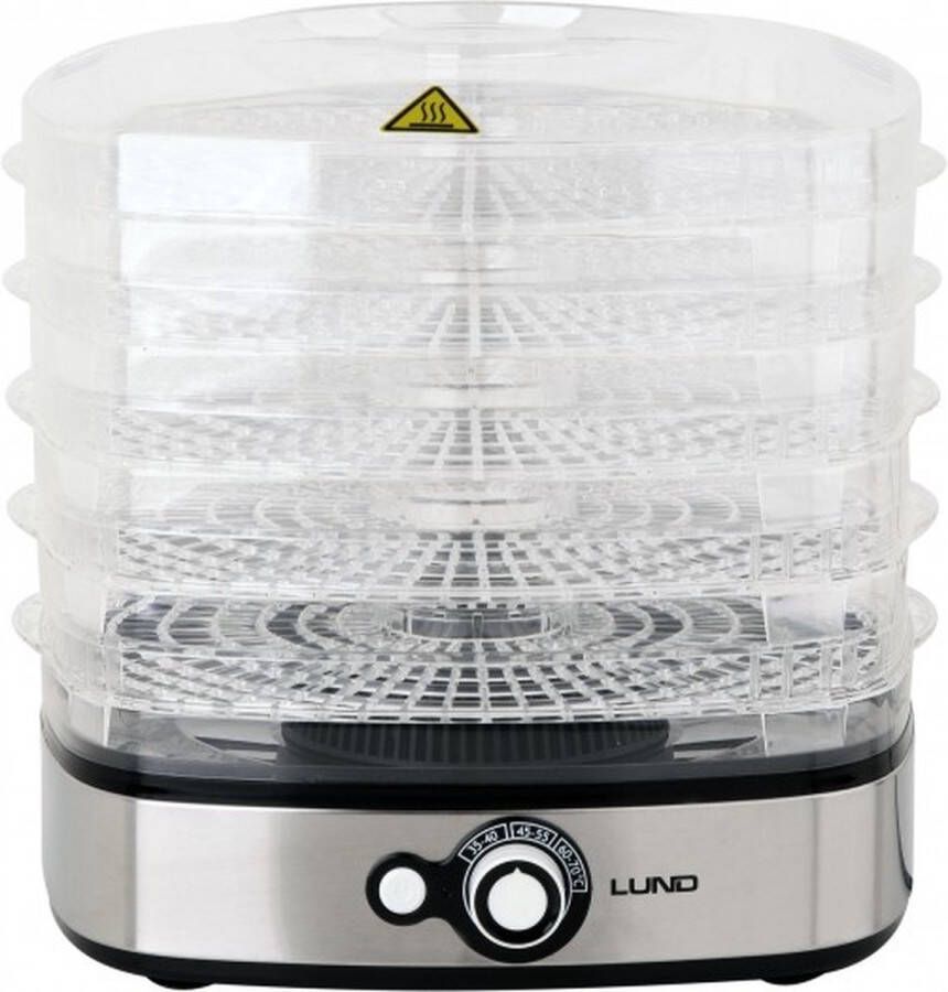Lund Voedseldroger 5 laags 35 tot 70 graden 500W