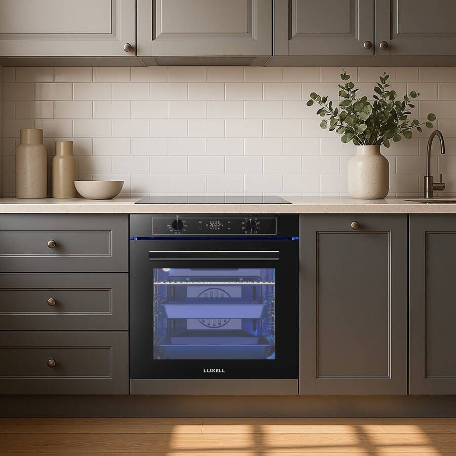 Kumtel Luxell A68 SGF3 Inbouwoven – Digitale Hetelucht – Zwart – 80L A+