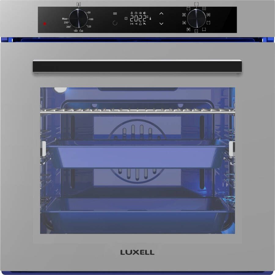 Luxell A68-SGF3 Inbouw Oven – Digitale Grijs – Heteluchtoven – 80 Lt