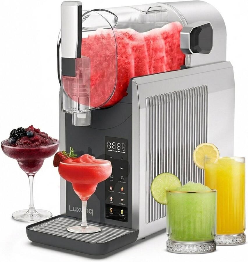 Luxuriq Slush Puppy Maker Slush Puppy Machine Milkshake machine 7 Programma s 2 Liter Zelfreinigingsfunctie Slushi Granita Frappé Milkshakes en Meer
