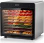 Luxuriq Voedseldroger Dehydrator 8 Lades + 8 Siliconen matjes Droogoven 24-Uurs Timer Led-bedieningspaneel Gratis receptenboekje 700 Watt - Thumbnail 1