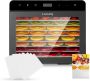 Luxuriq Voedseldroger Dehydrator 8 Lades + 8 Siliconen matjes Droogoven 24-Uurs Timer Led-bedieningspaneel Gratis receptenboekje 700 Watt - Thumbnail 2