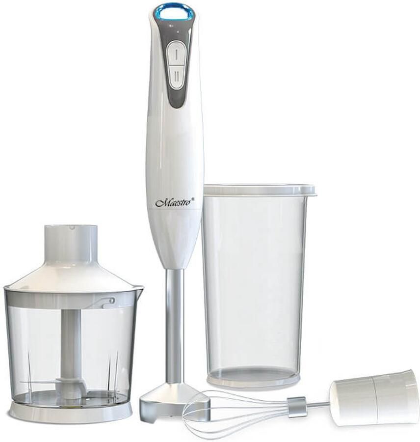 Maestro Handblender Set 400W 2 snelheden RVS messen