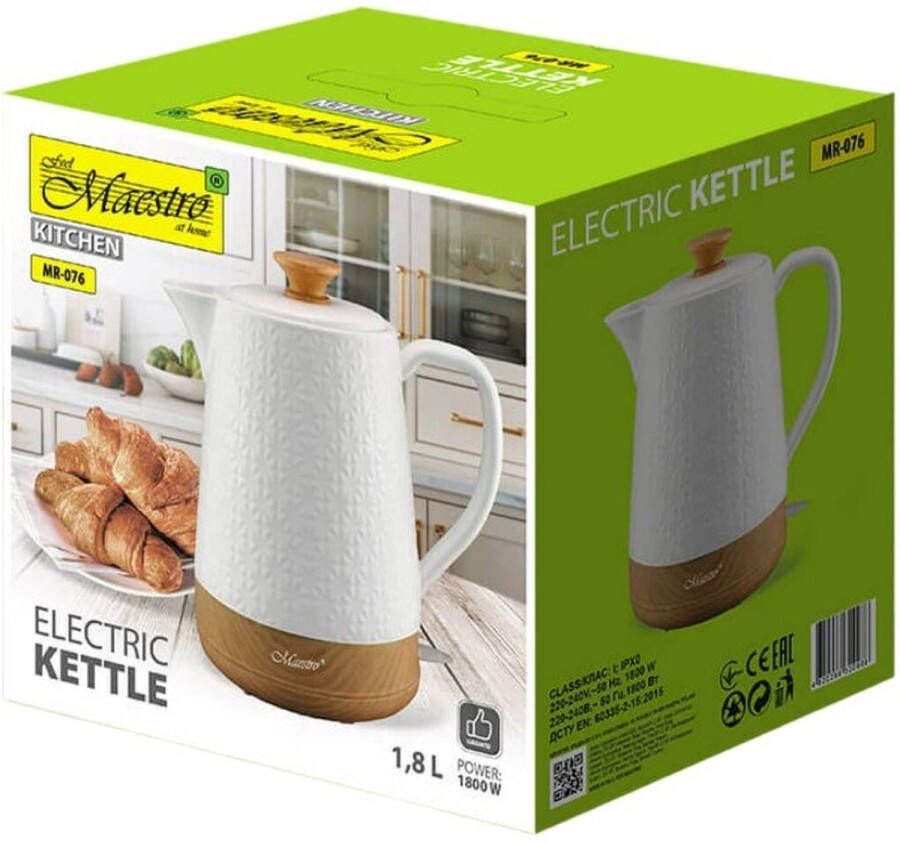 Feel maestro Waterkoker MR-076 Wit Keramische 1800 W 2 L - Foto 2