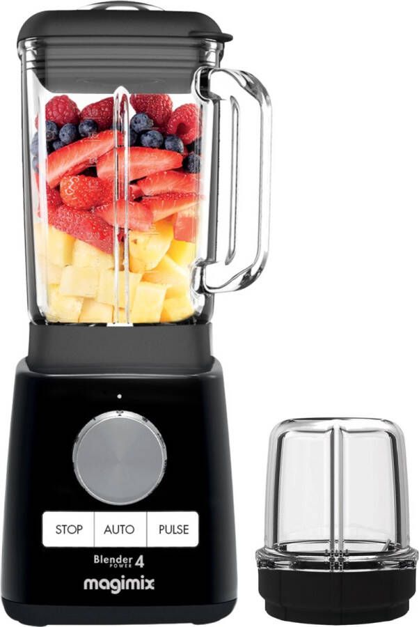 Magimix Power Blender Smoothie Maker 1 8 Liter Zwart + mini kom Ice Crusher