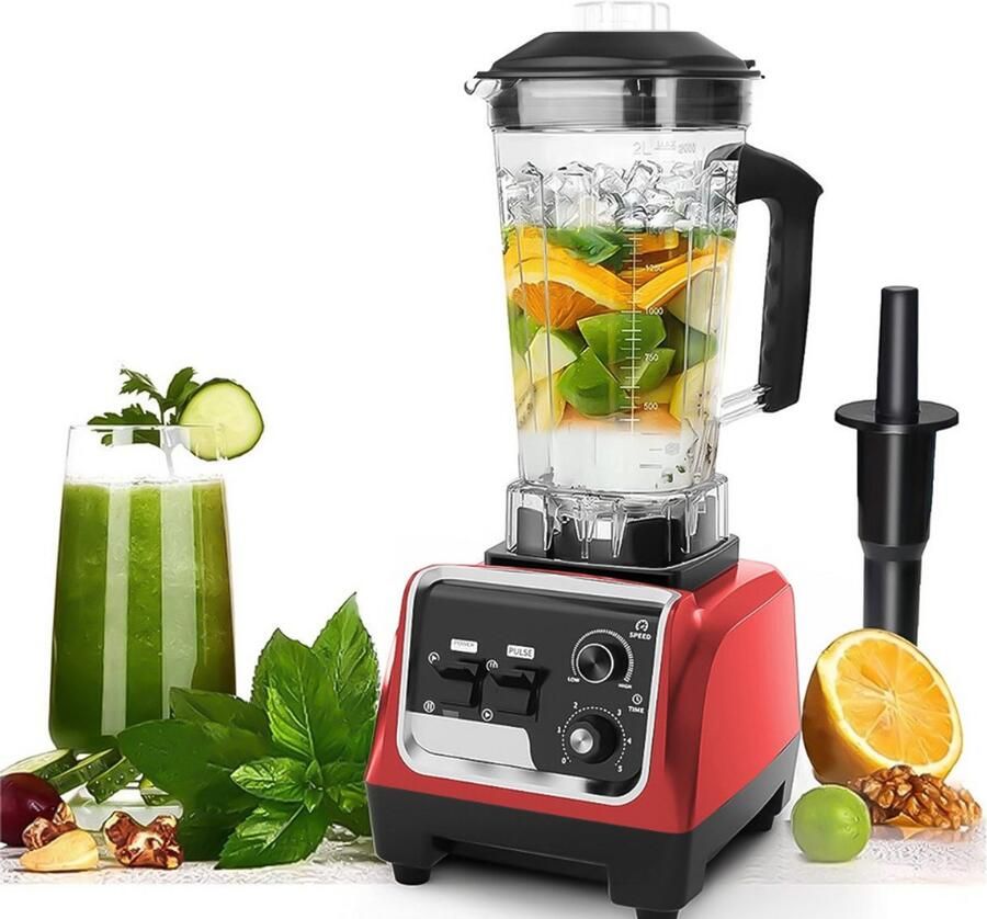 Maisentiel Multifunctionele blender 2 L 1600 W 6 messen kunststof zwart