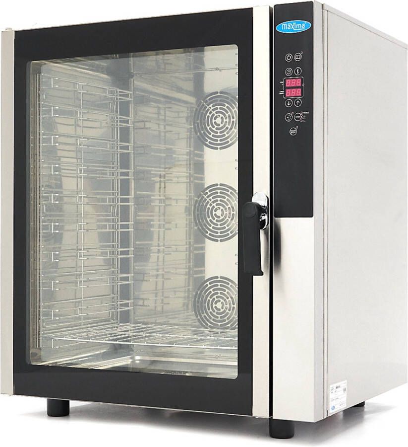 Maxima Combisteamer 10 Bakken (1 1 GN 60 x 40 cm) Digitaal Display 400V