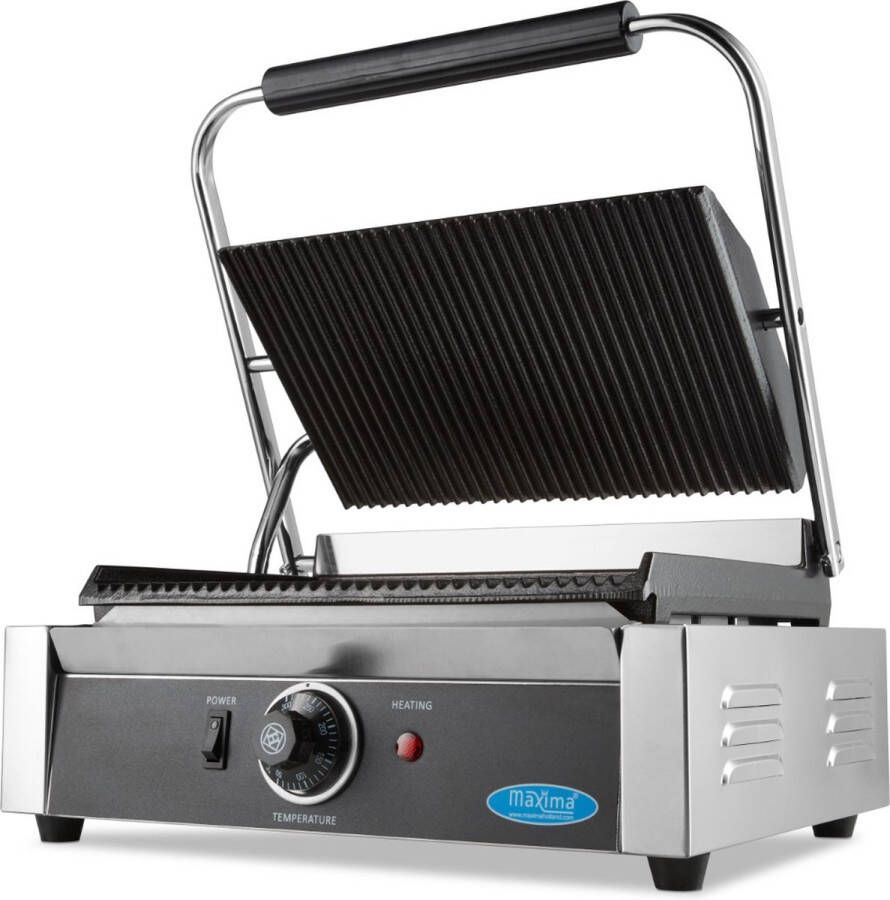 Maxima Contactgrill Gegroefd Enkele Grillplaat 33 5 cm Professionele Grill Gietijzeren Bakplaten