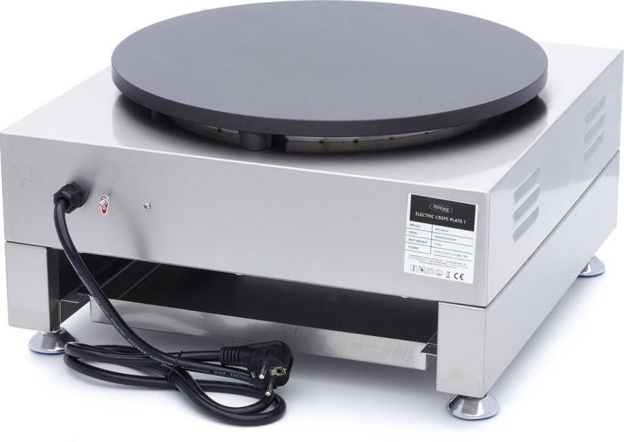 Maxima Crepebakplaat Enkele Crepe 40 cm incl. Beslagverdeler Kookapparatuur Crepes Bakplaat