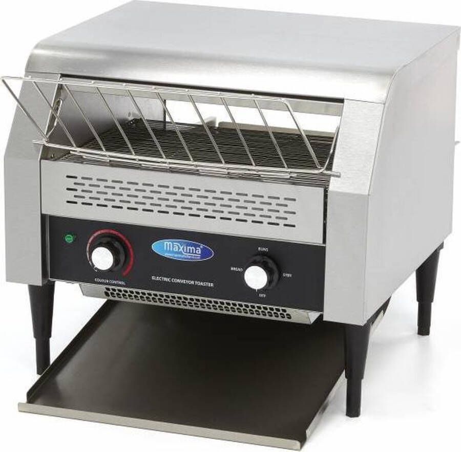 Maxima Doorloop Broodrooster 450 Sneden Uur Aanpasbare Snelheid incl. Kruimellade Kookapparatuur Broodrooster