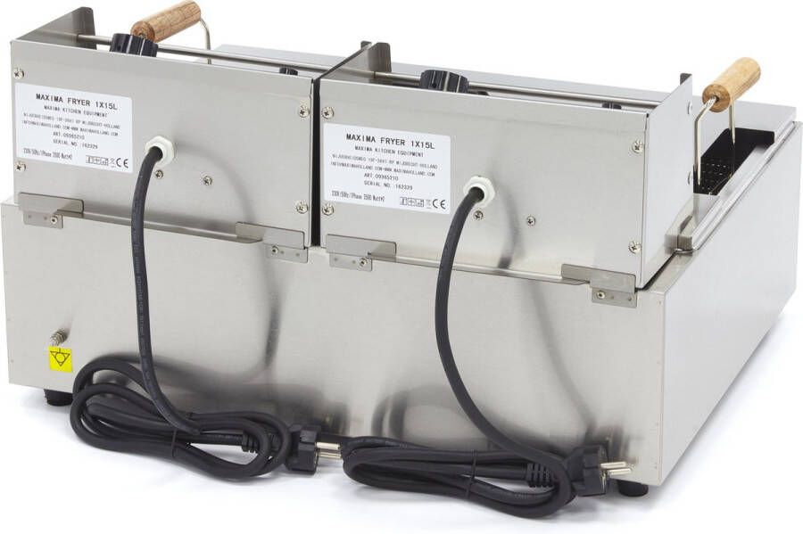 Maxima Frituurpan 15 L 1 Mand tot 3 Kg Frites Kookapparatuur Friteuse