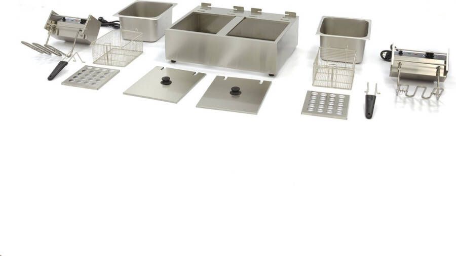 Maxima Frituurpan 2x 6 L 2 Manden tot 2 4 Kg Frites Kookapparatuur Friteuse