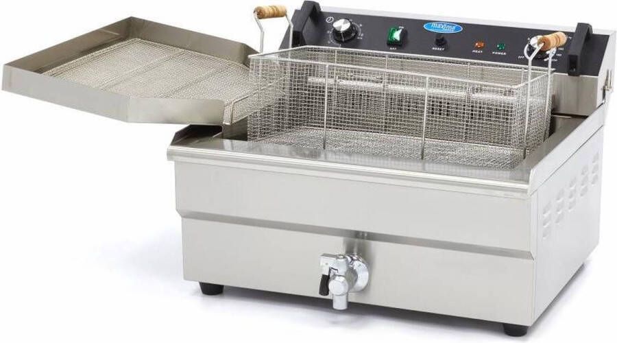 Maxima Frituurpan 30 L 1 Mand met Tapkraan Friteuse - Foto 2